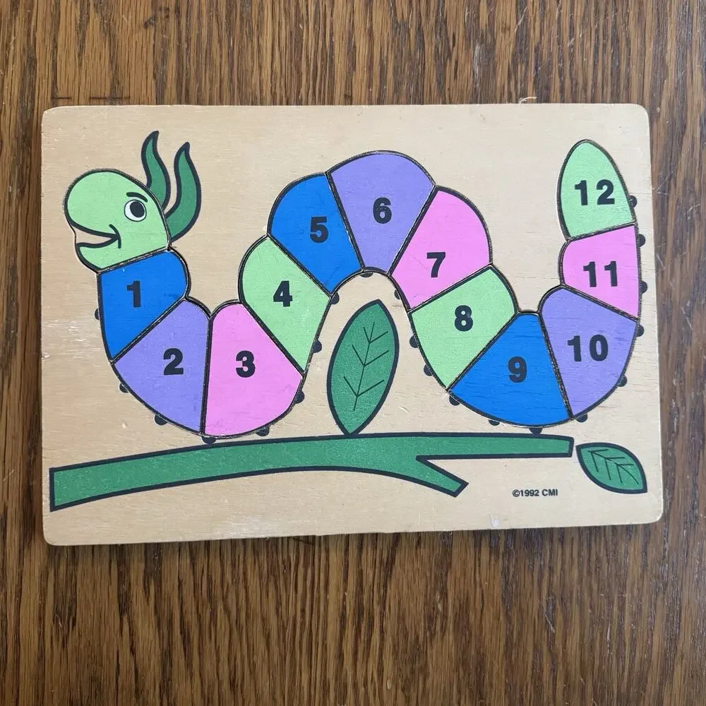 VTG Chadwick Miller 2 Wooden Puzzles Counting Alphabet Learning Non Toxic Paint
